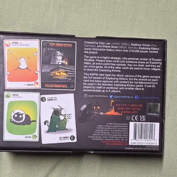 Exploding Kittens NSFW Edition Card Game - Picture 5 of 5
